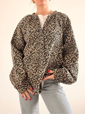 Universal Thread Floral Corduroy Blouse